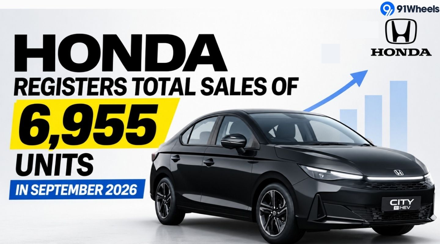 Honda Registers Total Sales of 6,955 Units In September 2026